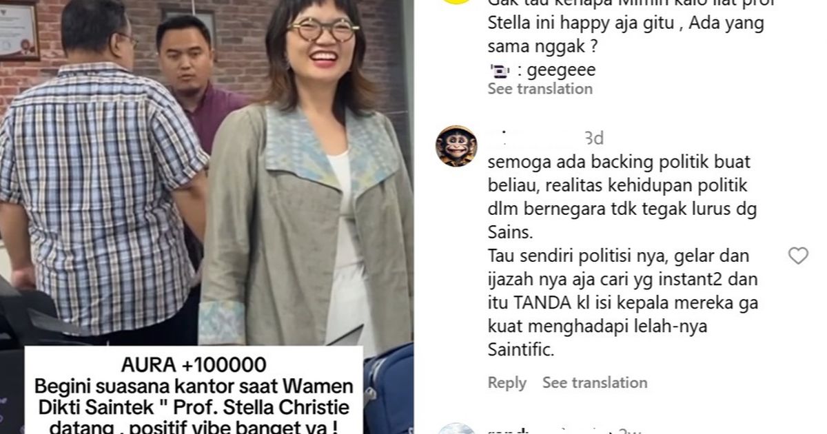 Prof Stella Masuk Kantor, Senyum Sumringahnya Bikin Anak Buah Happy: Auranya Positif