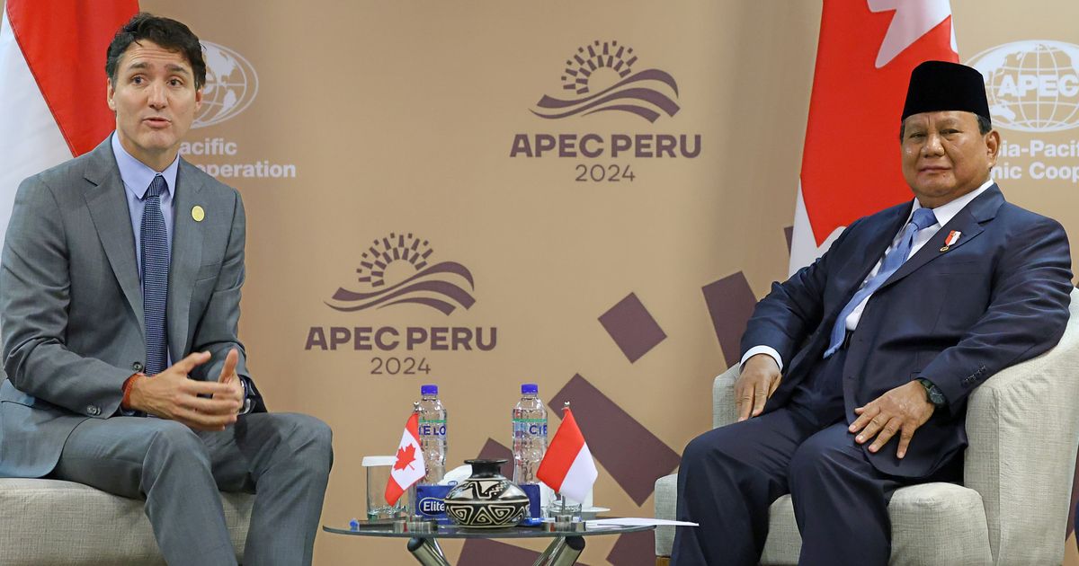 Prabowo Bertemu PM Kanada Justin Trudeau di KTT APEC, Bahas Kerja Sama Perikanan hingga Energi