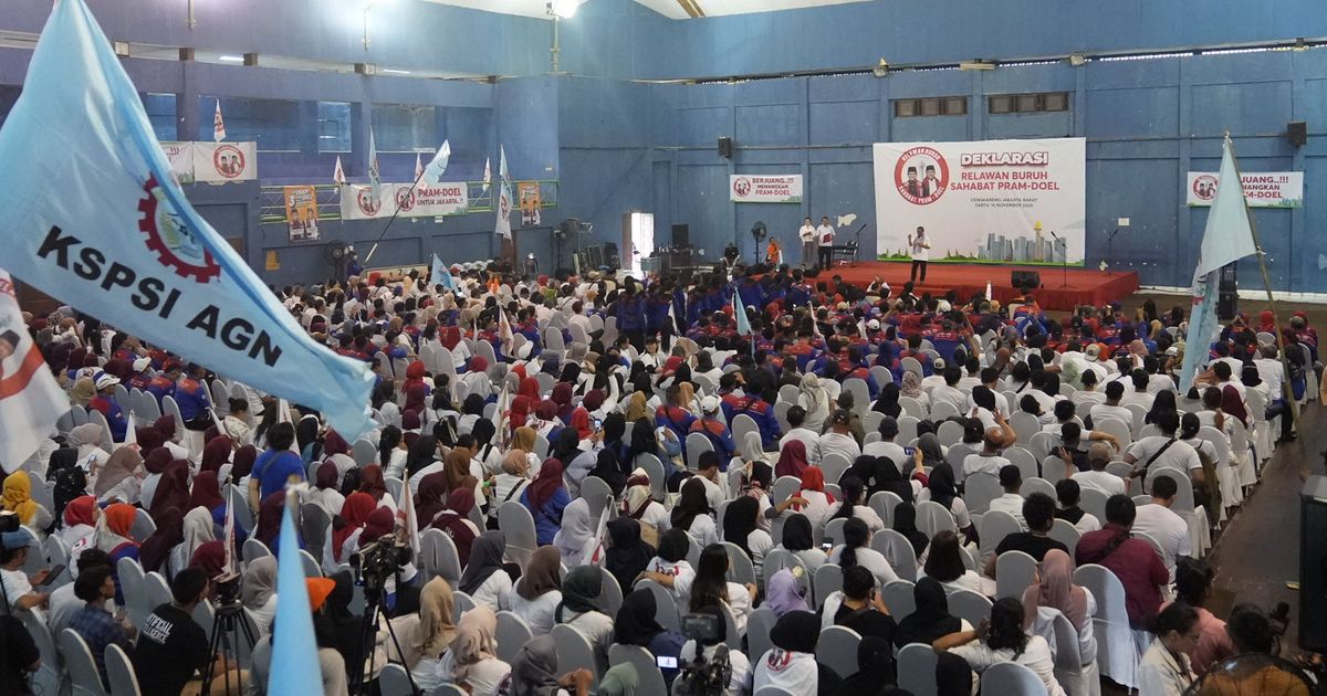 Relawan Buruh Deklarasi Dukungan, Pramono Yakin Menang Satu Putaran