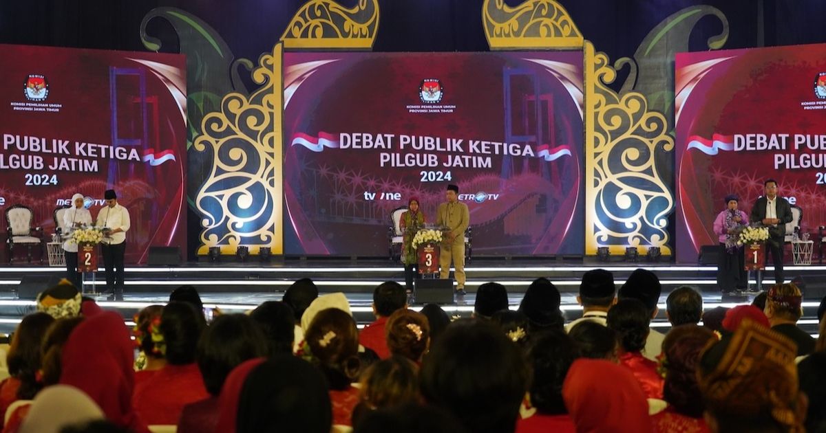 Debat Terakhir, Tiga Paslon Pilkada Jatim Paparkan Visi Misi Pamungkas