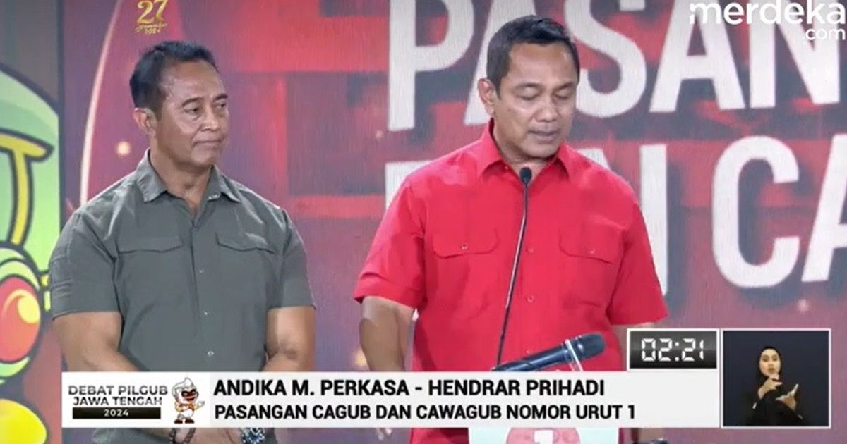 Debat, Andika Targetkan Pertumbuhan Ekonomi Jateng Hingga 6,5% & Kemiskinan Ekstrem 0%