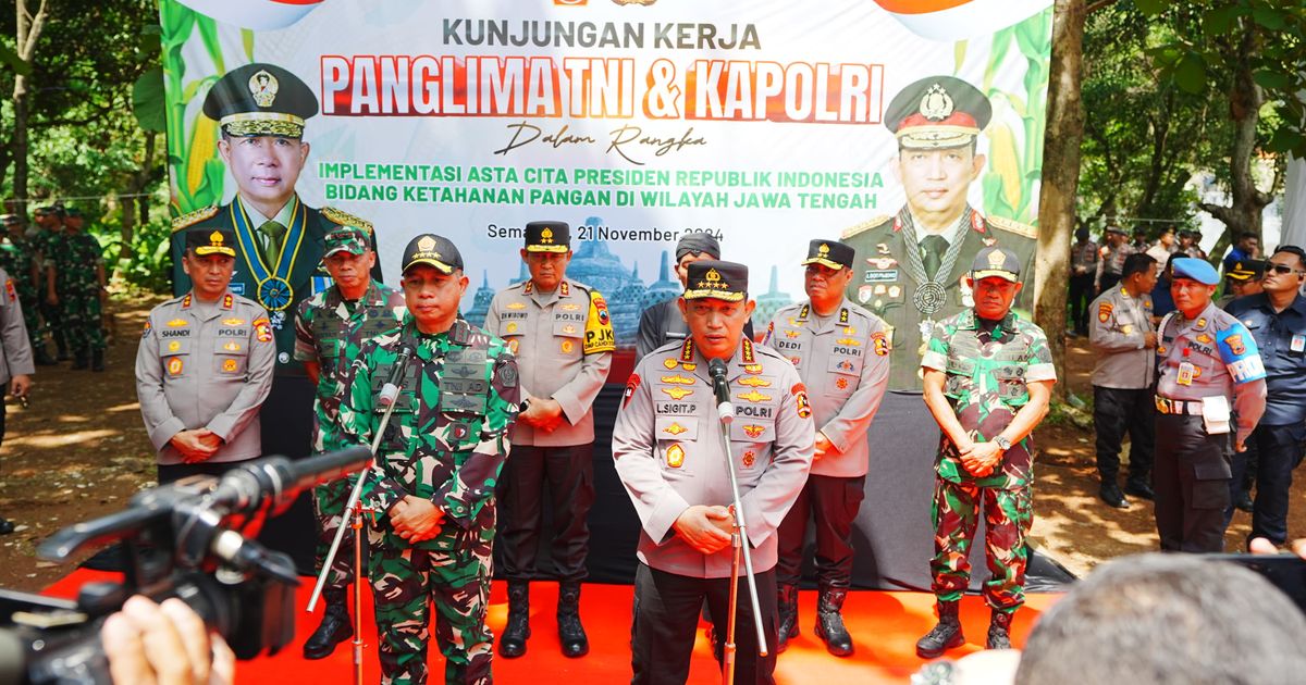 Kapolri dan Panglima TNI Tinjau Kesiapan Program Ketahanan Pangan di Jawa Tengah