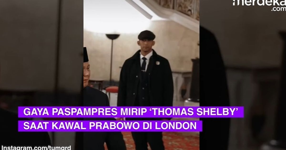 VIDEO: Keren Gaya Paspampres Jaga Prabowo di London Mirip Thomas Shelby Film Peaky Blinders