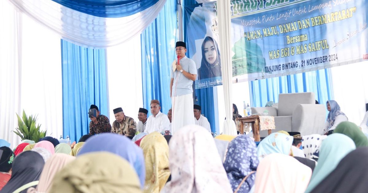 Ratusan Warga Desa Serdang Gelar Doa Bersama, Istighosah untuk Kemenangan Egi-Syaiful