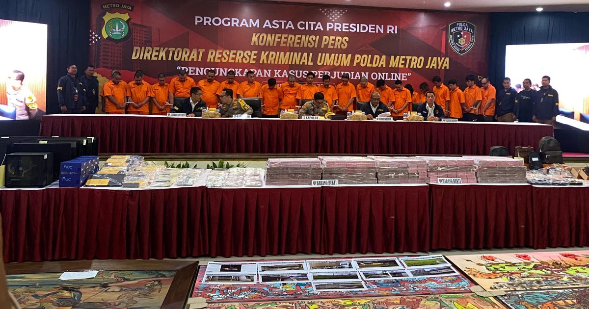 Tangkap 24 Tersangka Kasus Judi Online Pegawai Komdigi, Polisi Sita Barang Bukti Senilai Rp166,6 Miliar