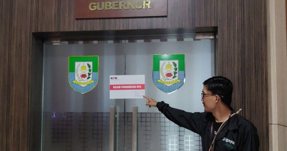 KPK Segel Ruang Kerja Gubernur Bengkulu Rohidin Mersyah dan Sekda Isnan Fajri