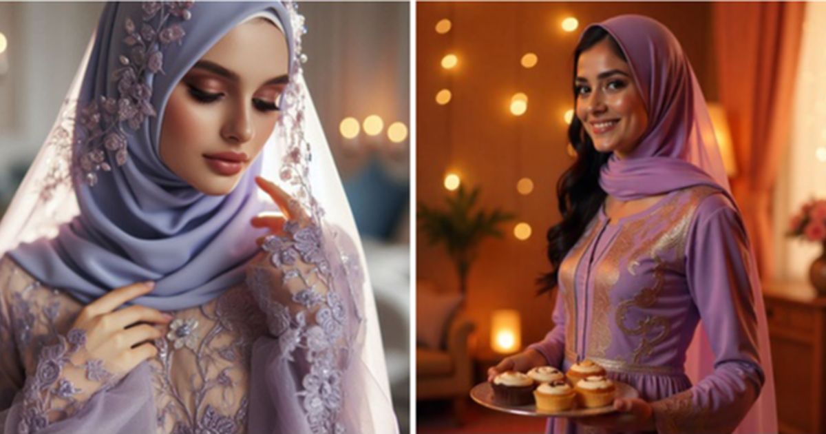 Tren Baju Gamis Lebaran 2025, Warna Misty Lavender Jadi Primadona untuk Tampil Anggun di Hari yang Fitri