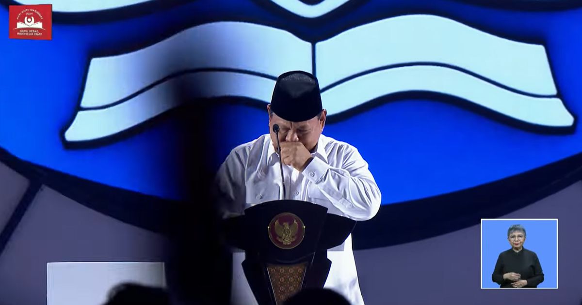 VIDEO: Pidato Prabowo Menggetarkan Jiwa Nangis Depan Guru, Pernah Dibilang Sudah Gila