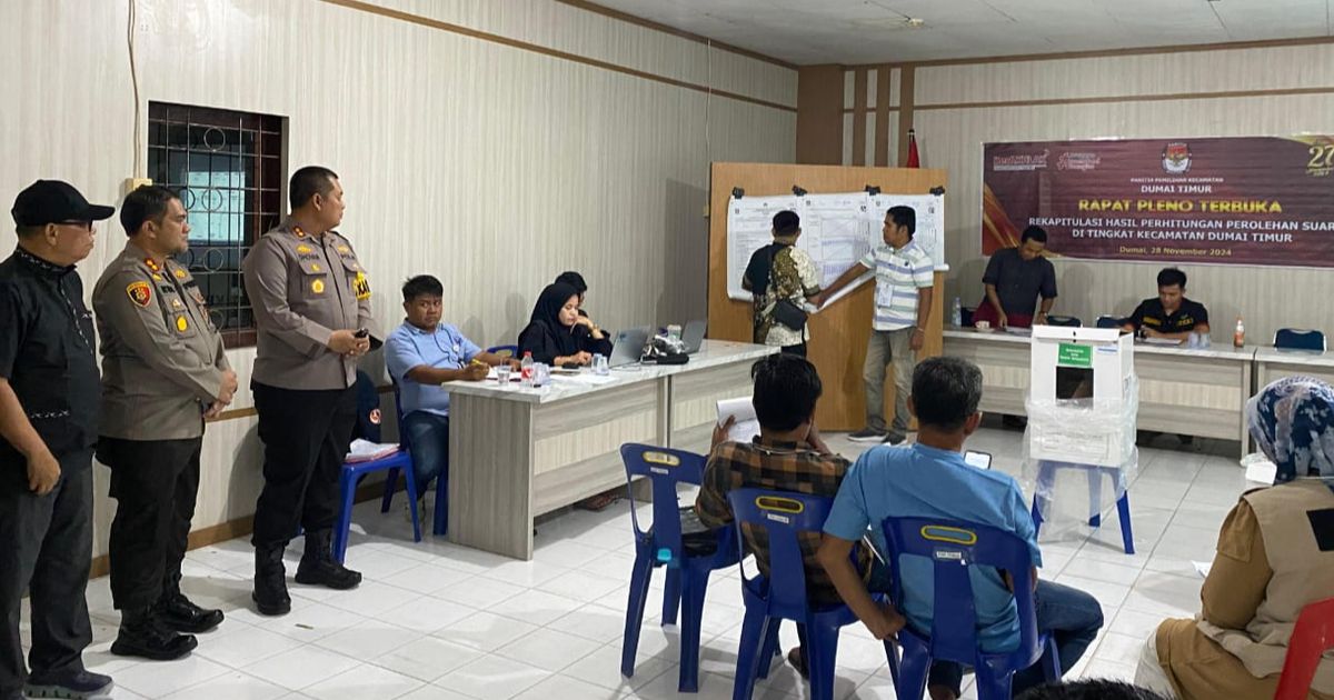 Ada 525 TPS, Polisi Kawal Ketat Rekapitulasi Penghitungan Suara Pilkada Dumai