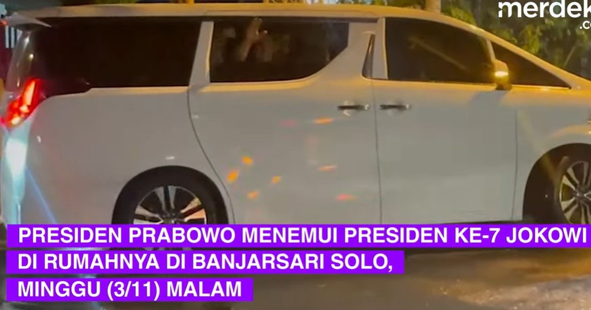 VIDEO: Malam Hari, Prabowo Mendadak Datangi Jokowi di Rumahnya di Solo