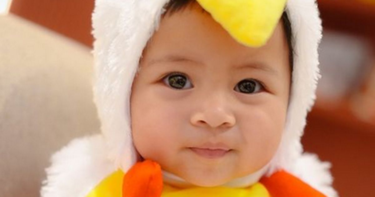 3 Foto Baby Lily Jalani Pemotretan Pakai Kostum Ayam, Diapit Kedua Kakak Ganteng Rafathar & Rayyanza