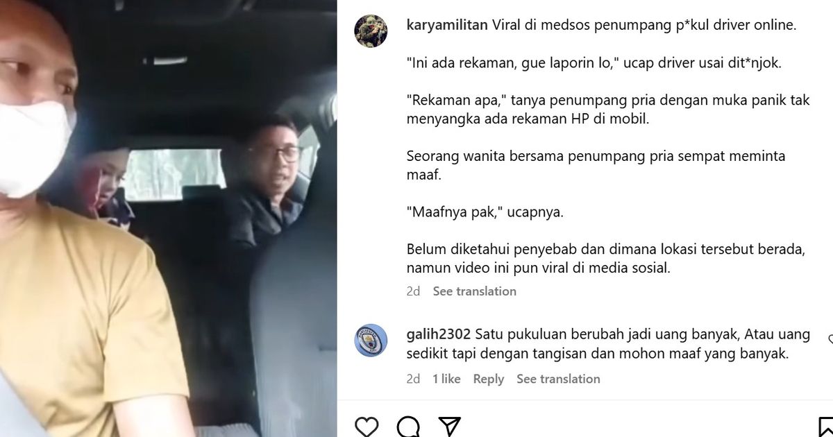 Fakta Baru Viral Polisi Arogan Tonjok Sopir Taksi Online: Cuti ke Jakarta buat Nikah