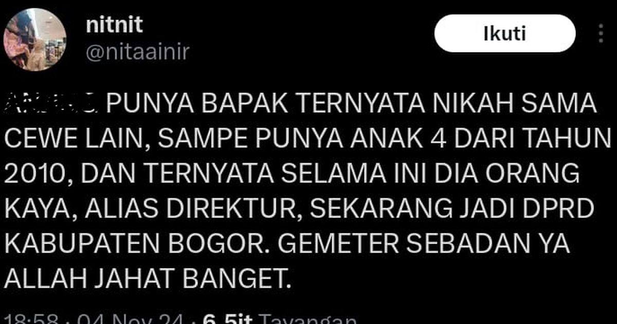 Profil Candra Kusuma, Anggota DPRD Kabupaten Bogor yang Perselingkuhannya Dibongkar Anak di Medsos