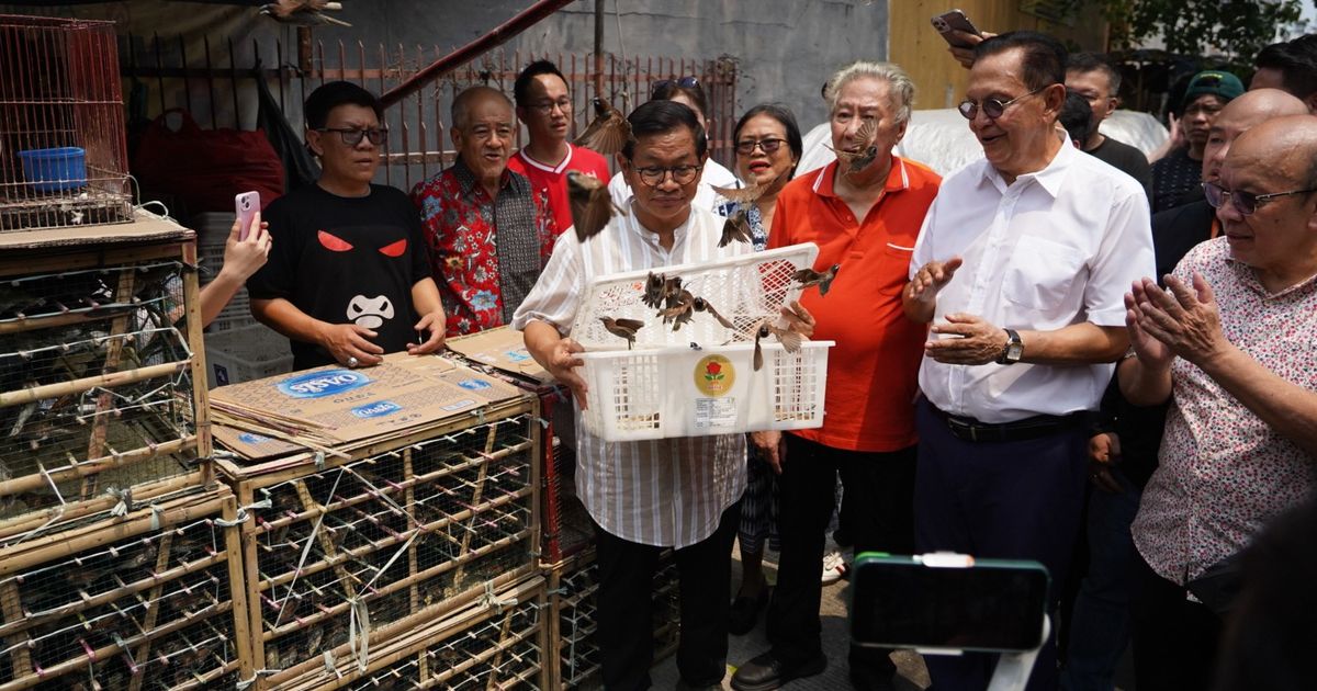 Pramono Blusukan di Glodok: Dari Ngopi Hingga Lepaskan Burung Gereja