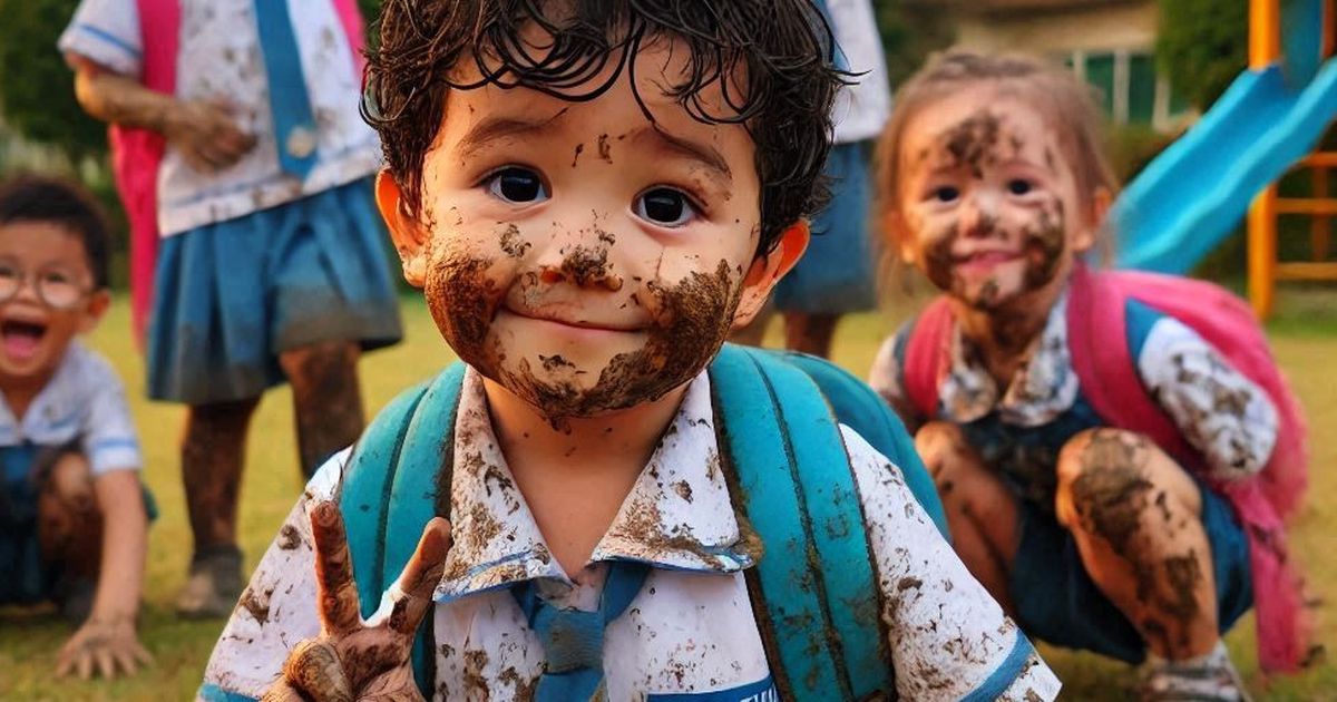 Masihkah Berani Kotor Itu Baik untuk Anak-anak?