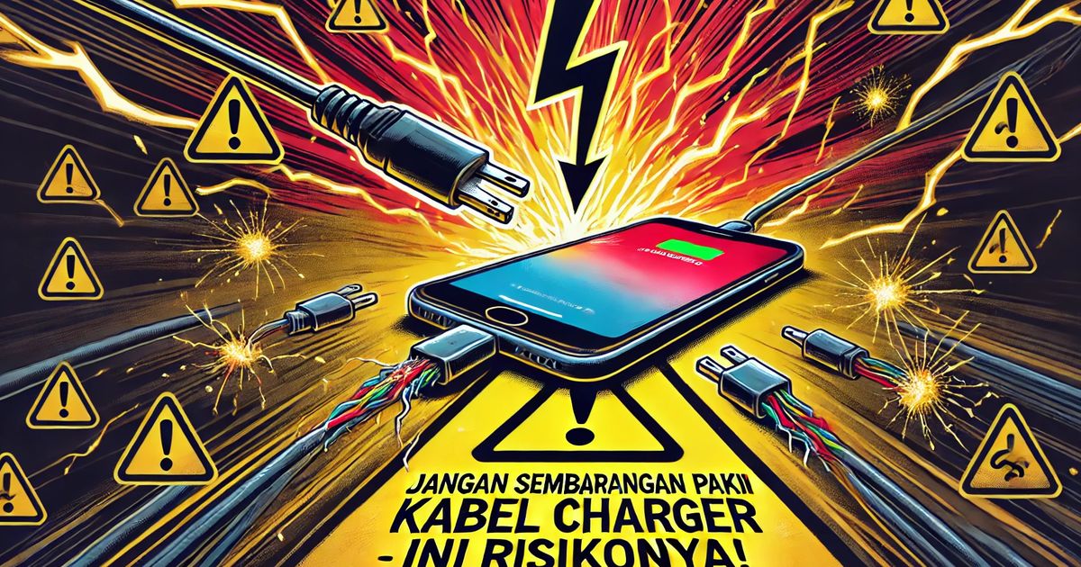 Jangan Sembarangan Pakai Kabel Charger, Ini Risikonya