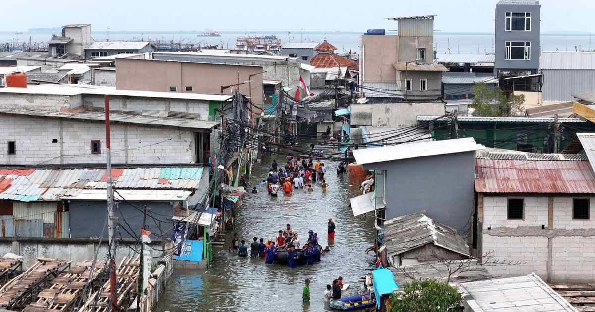 Banjir Rob Muara Angke Jakarta Utara, Begini Skema Evakuasi Warga