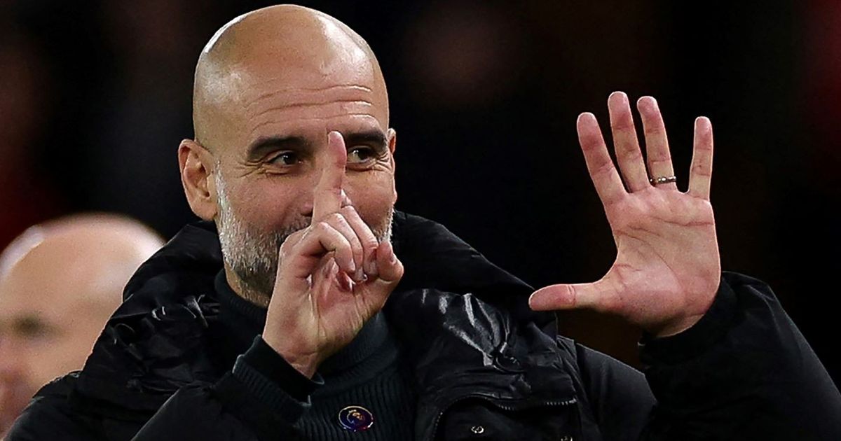 FOTO: Gaya Pep Guardiola Pamer 6 Jari untuk Balas Ejekan Pendukung Liverpool, Ini Maknanya