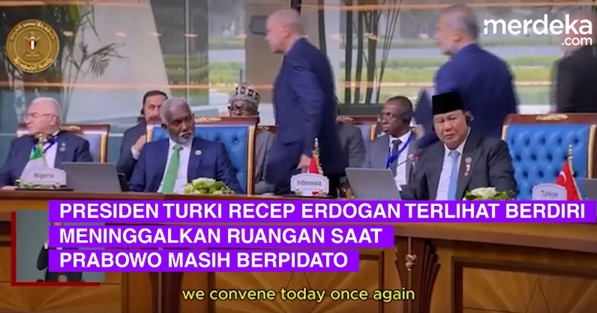 VIDEO: Viral Presiden Turki Erdogan 'Walk Out' saat Prabowo Bicara Palestina, Ini Kata Kemlu