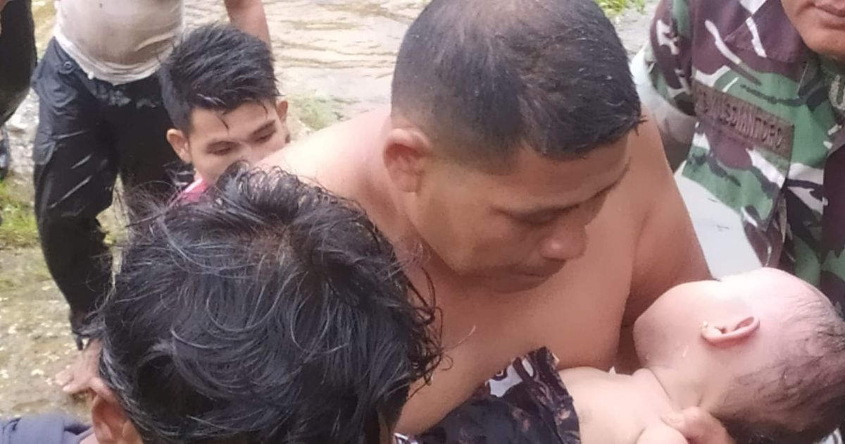 Mau Temui Kakeknya di Sawah, Ibu dan Tiga Anak Seberangi Sungai Deras Lalu Hanyut, 2 Balitanya Tewas