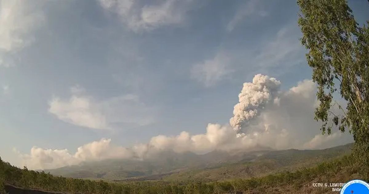 Gunung Lewotobi Laki-laki Berstatus Siaga, Tinggi Kolom Erupsi Capai 1.000 Meter