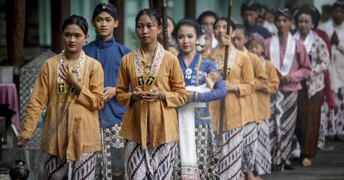 FOTO: Indahnya Perayaan Natal dalam Balutan Nuansa Jawa di Gereja Ganjuran Yogyakarta