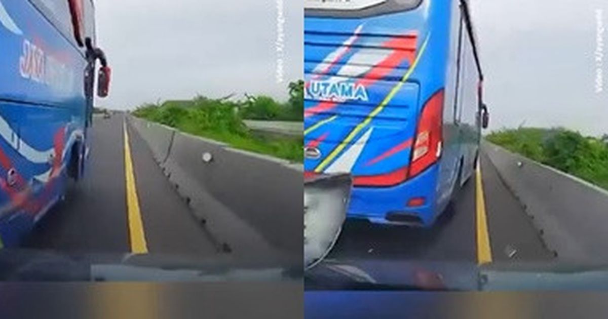 Detik-Detik Mengerikan Bus Po Jaya Utama Potong Jalur lalu Serempet Mobil di Tol, Kolam Komentar Medsos Perusahaan Langsung Dikunci