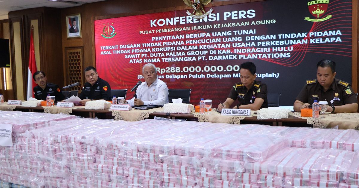 Kejagung Kembali Sita Rp288 Miliar Terkait TPPU Korporasi Kasus Mafia Minyak Goreng