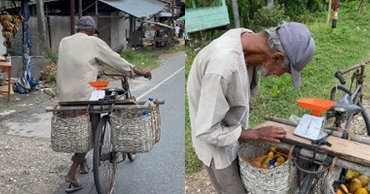 Penuh Kesederhanaan, Sosok Kakek Penjual Mangga Keliling dengan Sepeda di Aceh ini Ternyata Keturunan Nabi Muhammad SAW