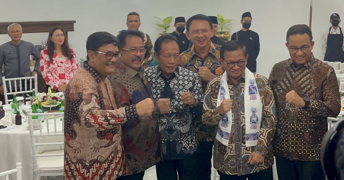 Potret Anies, Ahok hingga Pramono Anung & Rano Bertemu Balai Kota Jakarta, Kompak Salam Komando