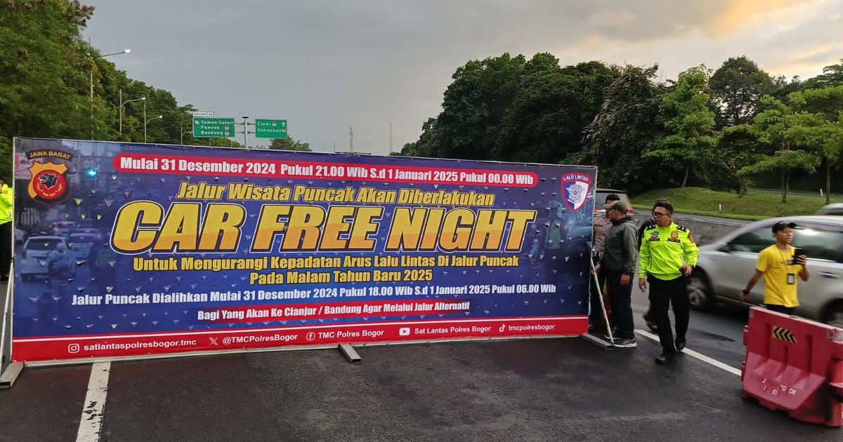 Car Free Night Mulai Diterapkan di Jalur Puncak Sampai Pukul 02.30 Wib, Ini Jalur Alternatif Menuju Cianjur