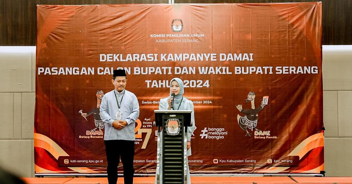 Istri Yandri Tumbangkan Anak Atut di Pilkada Serang 2024: Ratu Zakiyah 598.654 Suara, Andika 254.494 Suara