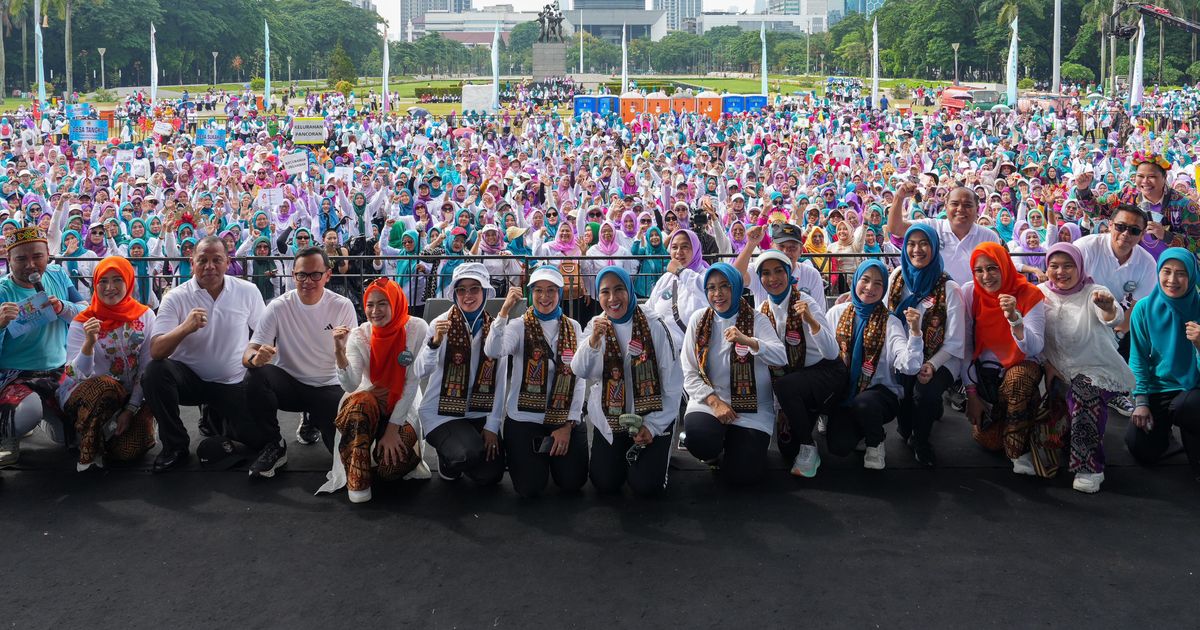 Puluhan Ribu Kader PKK Ikuti Fun Run dan Fun Walk, Kampanyekan Indonesia Tanpa KDRT