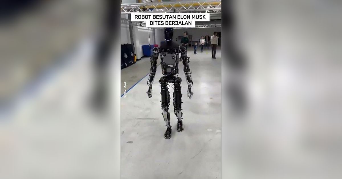 VIDEO: Robot Manusia Besutan Elon Musk Dites Berjalan