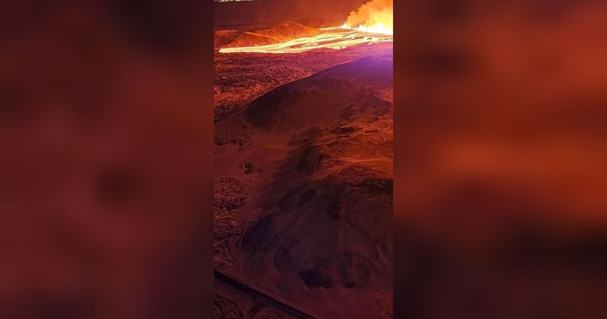 FOTO: Letusan Ketiga Gunung Berapi di Islandia Semakin Mengerikan Bikin Daratan Mendidih Seperti Neraka