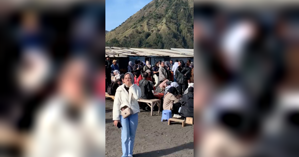 Wanita Ini Tak Sengaja Kembaran Baju dengan Satu Grup Pengunjung Lain di Bromo, Warganet: Pasti Nyari Rekomendasi Outfit