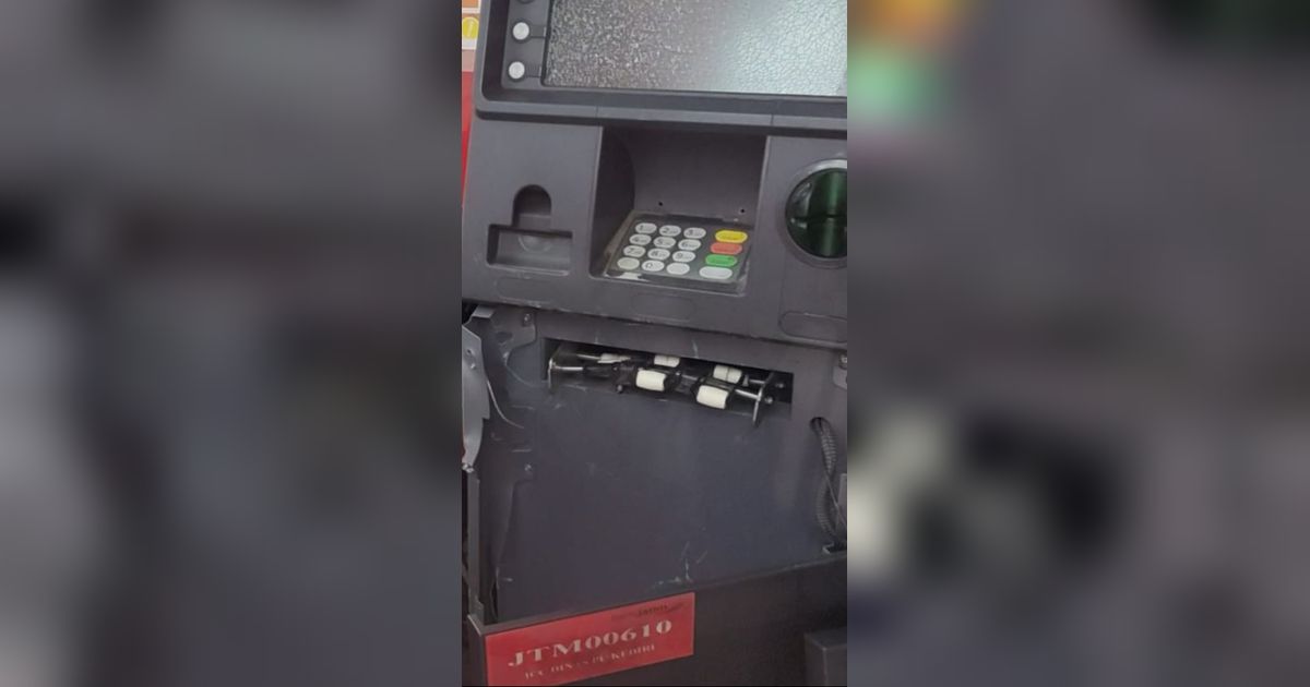 Mesin ATM Bank Jatim di Kediri Dibobol Maling, Pelaku Rusak CCTV