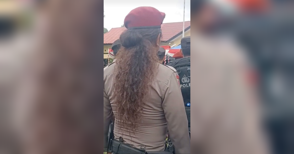 Viral Penampakan Polisi Gondrong saat Apel Pagi, Begini Potretnya Sekarang