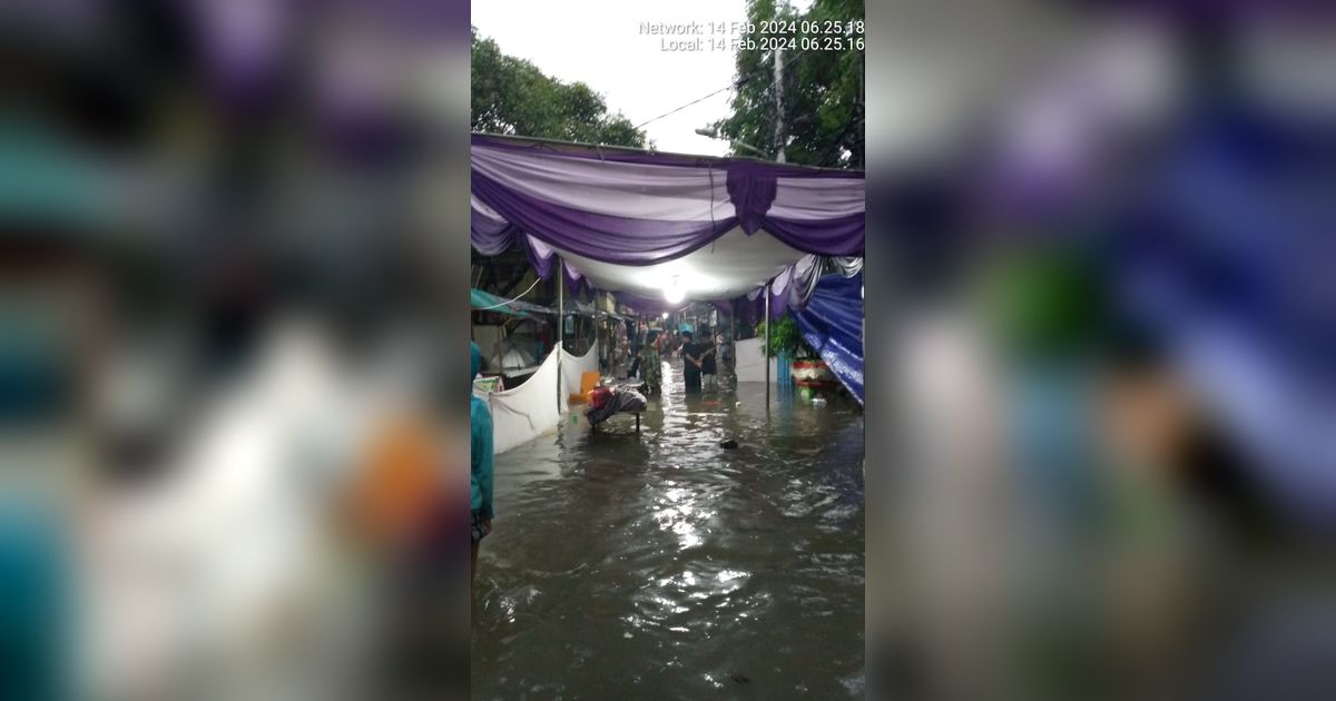Update Banjir Jakarta: 7 RT dan 21 Ruas Jalan Terendam