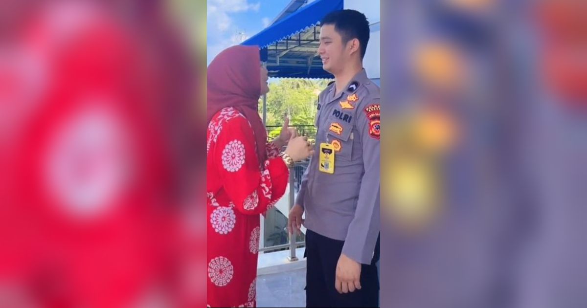 Dinas Selama 2 Minggu, Ibu Ini Semringah Sang Anak Berpangkat Brigadir Polisi Dua Pulang ke Rumah