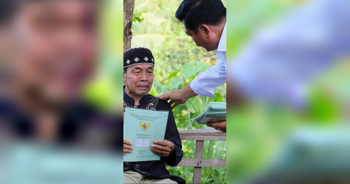 Harunya Nelayan dari Serang Terima Sertipikat Tanah Langsung dari Menteri ATR/Kepala BPN