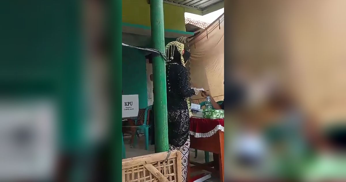 Serba-serbi Pemilu: Dikira Cosplay, Pengantin Wanita dengan Makeup dan Baju Pengantin Lengkap Tinggalkan Resepsi demi Coblosan