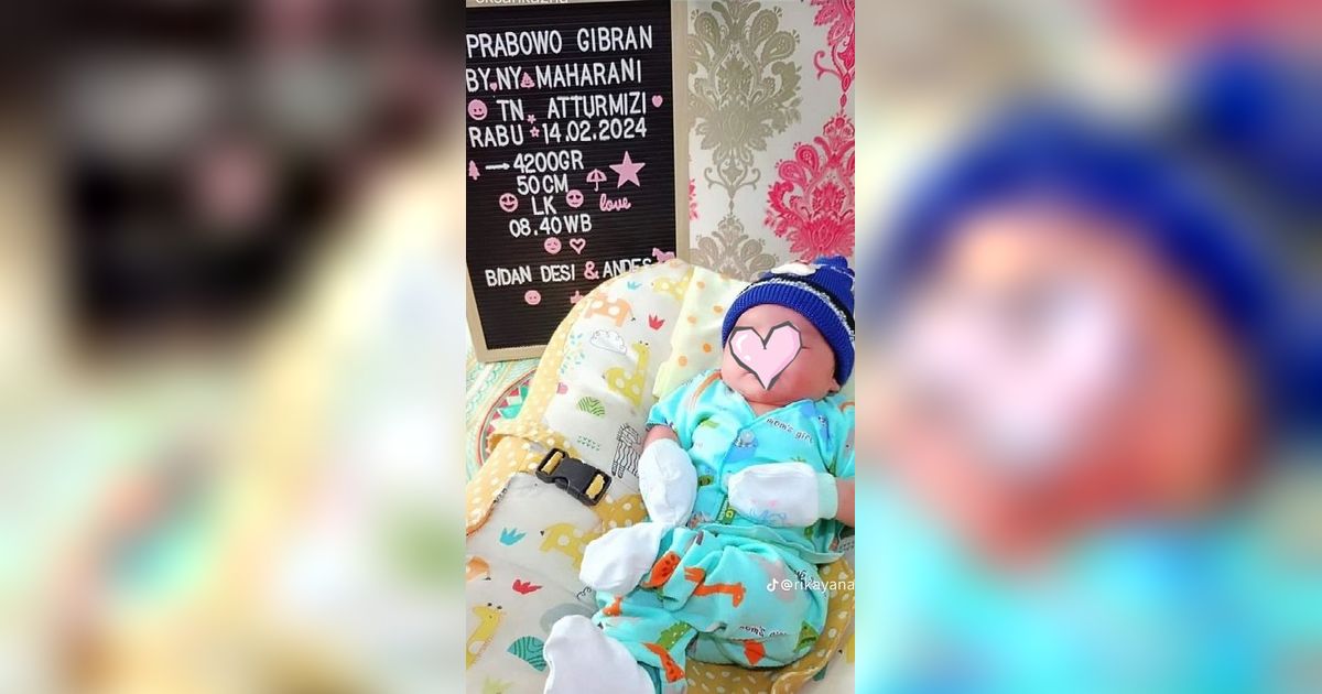 Lahir Bertepatan dengan Pemilu 2024, Nama Bayi Laki-laki Ini Bernama M. Prabowo Gibran