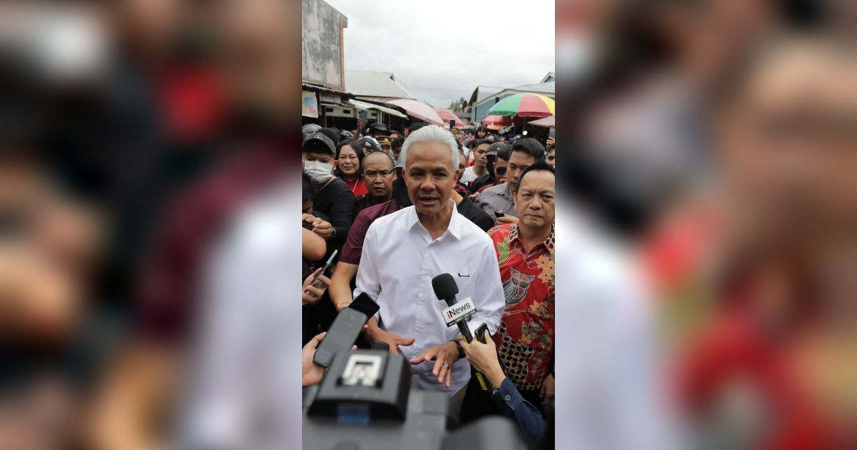 Blusukan di Pasar Palembang, Ganjar Pranowo Kaget Harga Daging Mahal