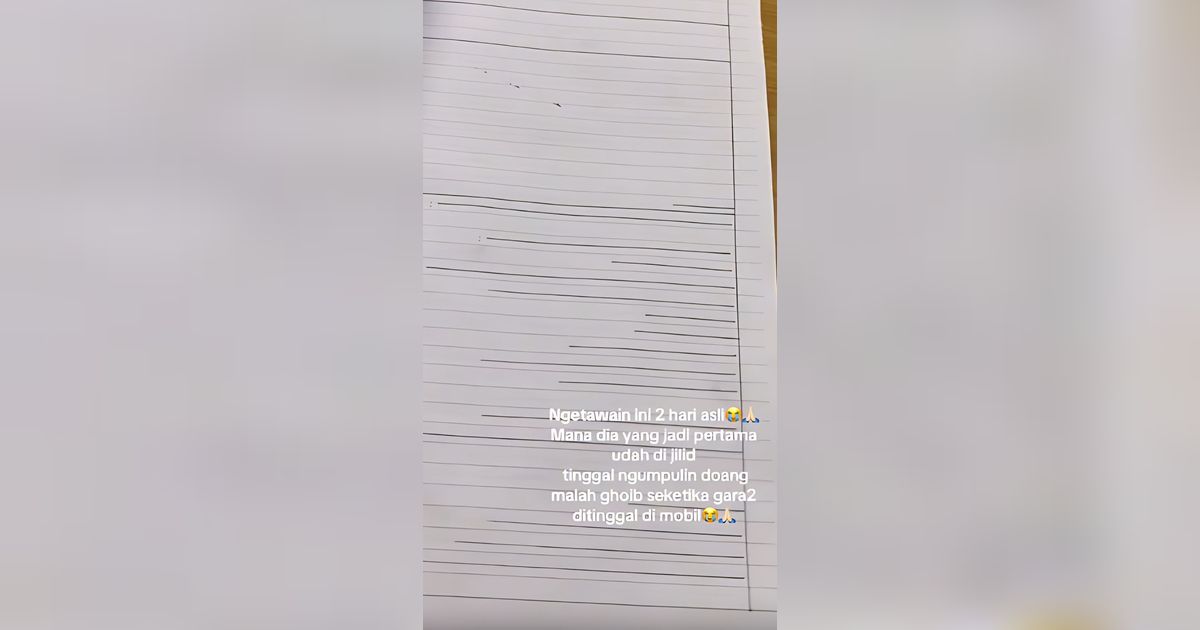 Tulis Tangan Tugas Pakai Pulpen Mahal 3 Minggu, Pria Nangis Kejer Tulisannya Hilang Semua Jelang H-1 Deadline: 'Kejadian Ghoib Tapi Nyata'