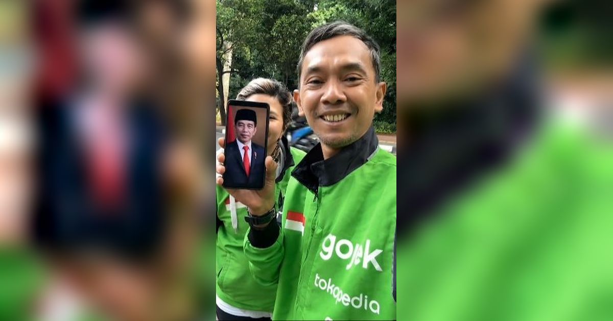 Bikin Trend Ala Tiktok, Ojol ini Langsung Ajak Orang Nomor Satu di RI