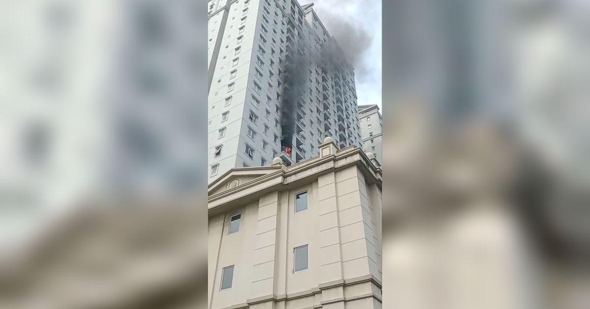 Viral Video Api Muncul di Bagian Luar Unit Apartemen di Kemayoran, Ini Penjelasan Damkar