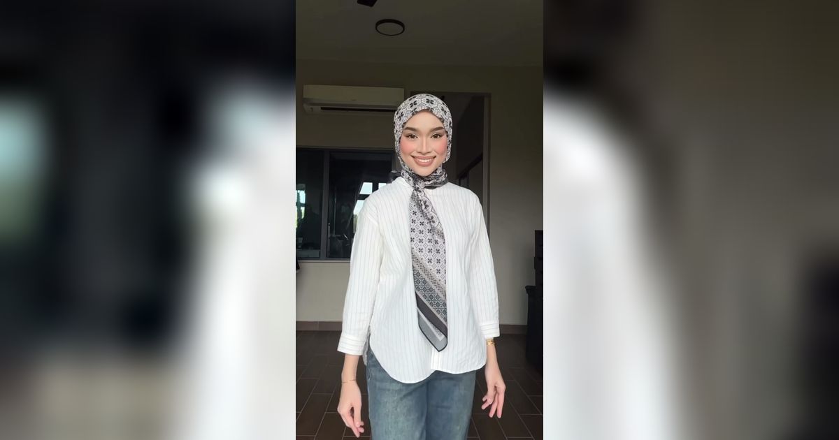 3 Tutorial Scarf Bermotif yang Stylish dan Praktis Banget