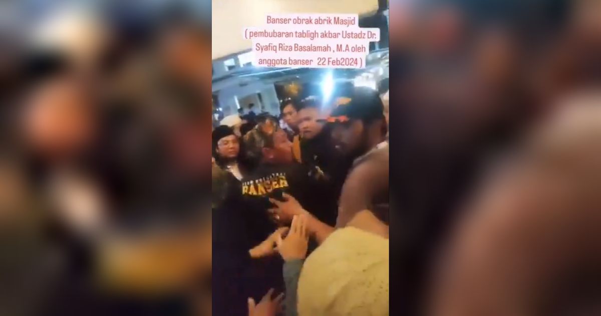 GP Ansor Bubarkan Pengajian Ustaz Syafiq Riza Basalamah di Surabaya, Berakhir Ricuh
