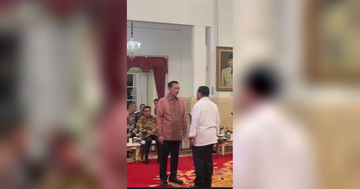 VIDEO: Momen Prabowo & Luhut Saling Beri Hormat Lalu Bicara Serius, Menteri Lain Minggir